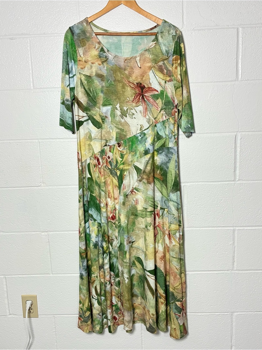 Soft Surroundings floral greenery dress